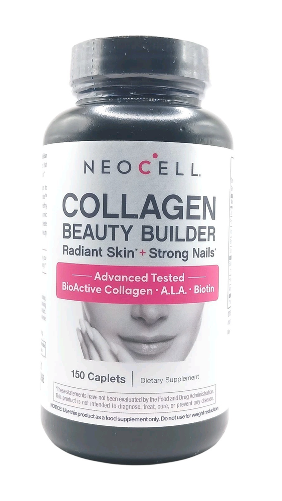NeoCell Collagen Beauty Builder Radiant Skin & Strong Nails 150 Caplets Exp 8/20