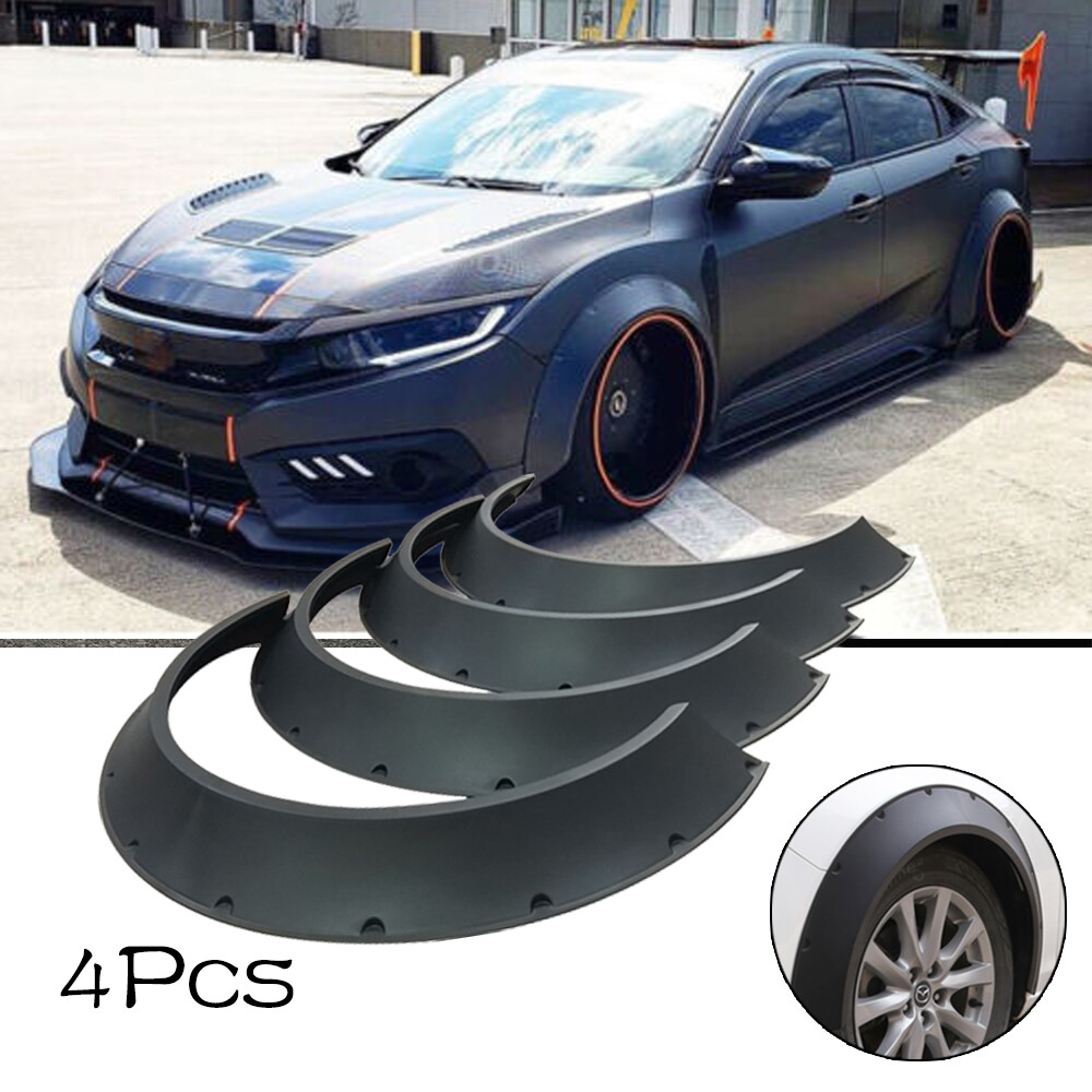 For Honda Civic 4PCS Fender Flares Wide Body Kit Wheel Arches Protector Cover