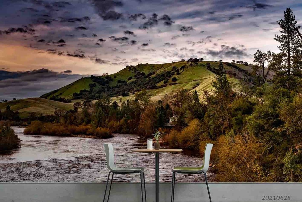 3D Mountain River Sky Landscape Wall Murals Wallpaper Murals Wall Sticker