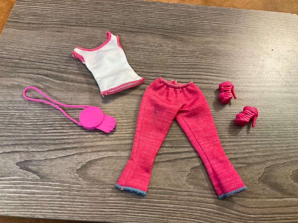 Mattel Barbie Doll Clothes Top Shirt Capris Pants Shoes Outfit Lot