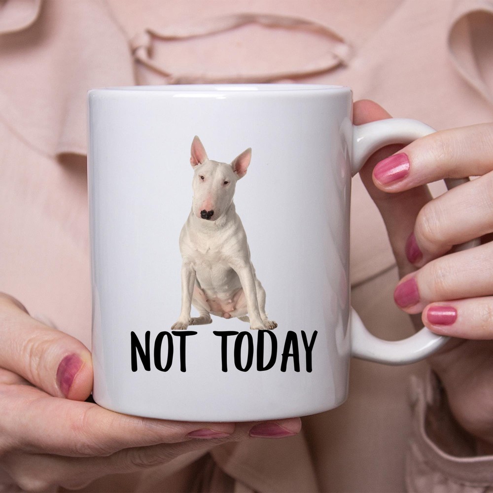 Funny Bull Terrier Coffee Mug Perfect Gift for Dog Moms Lazy Days