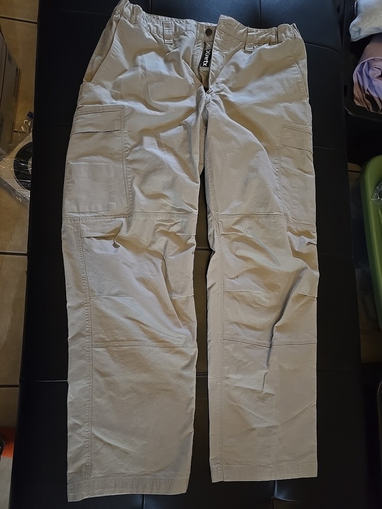 Vertx Pants Mens 38x32 Beige Cotton Blend Stretch Canvas Hiking Outdoors