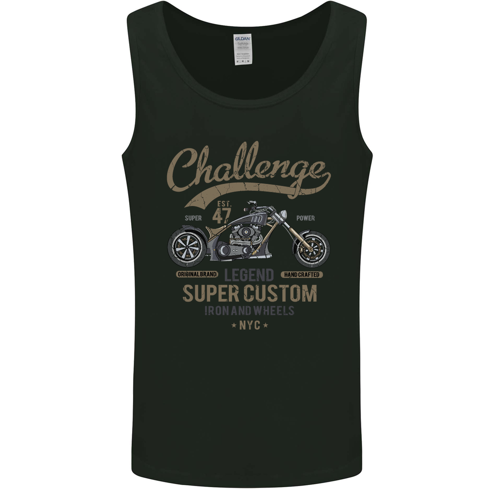 Challenge Legend Custom Chopper Motorbike Mens Vest Tank Top