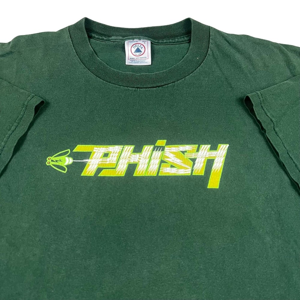 Vintage 2000 phish tour band concert music green t shirt