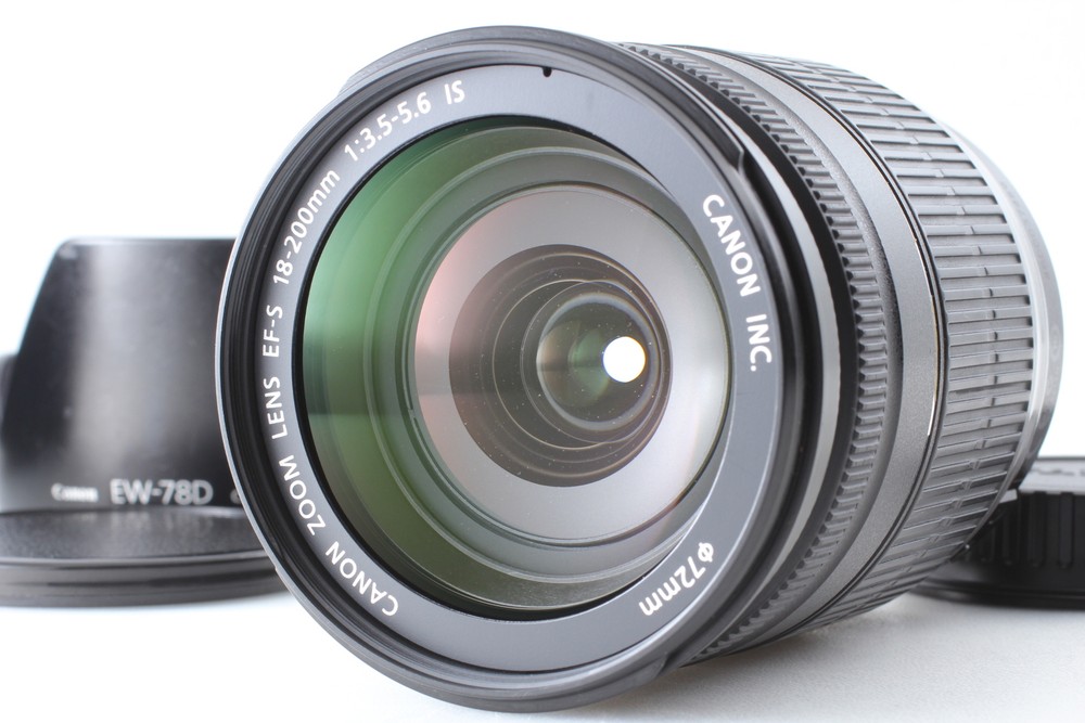 [Exc++5 w/Hood] Canon EF-S 18-200mm f/3.5-5.6 is Standard Zoom Lens From JAPAN