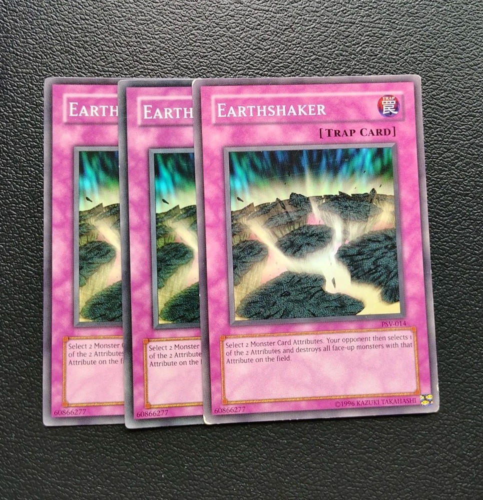 Yu-Gi-Oh Earthshaker X3 Playset - 3 Cards for Competitive Play