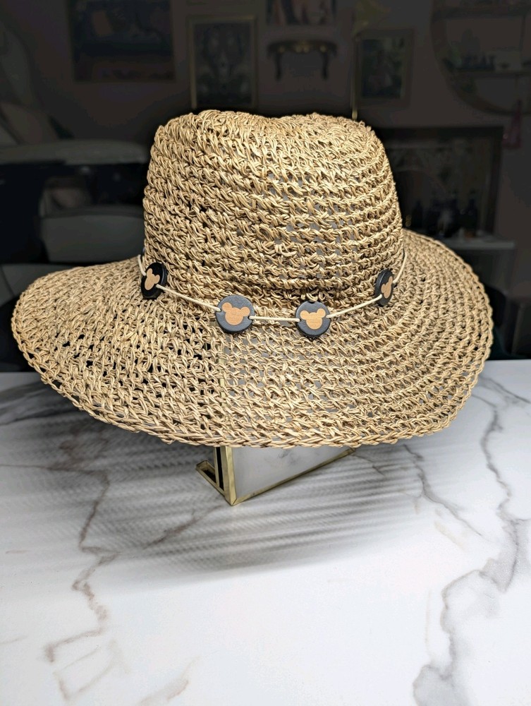 Disney Parks Woven Floppy Sun Hat Mickey Hatband