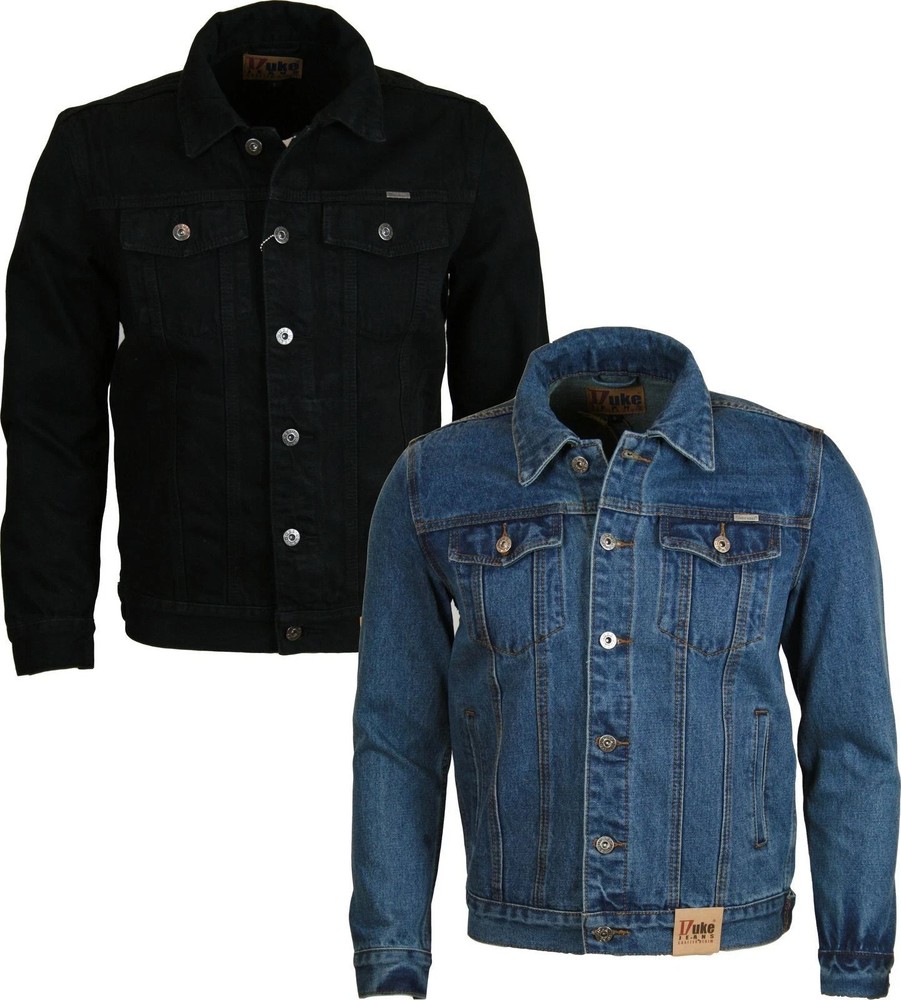 Red Label Men’s Premium Casual Faded Denim Jean Button Up Cotton Slim Fit Jacket