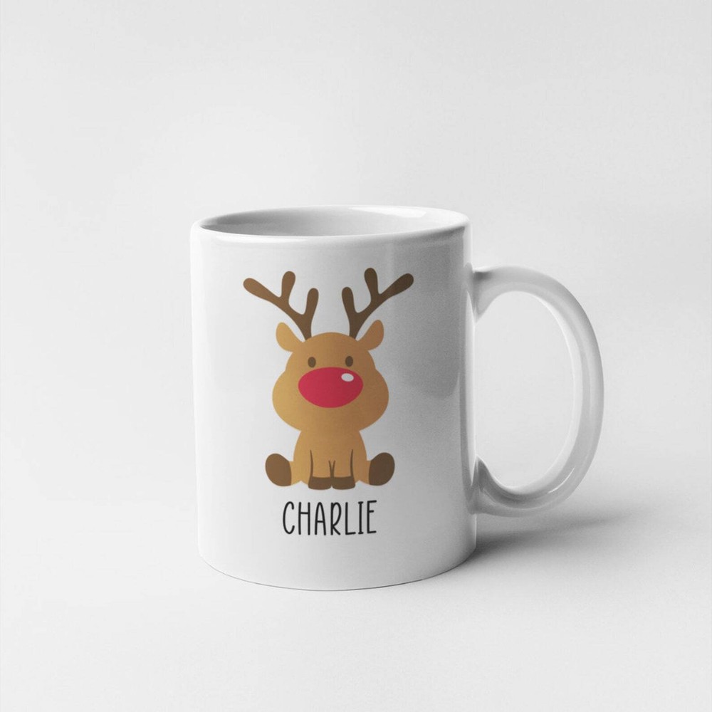 Personalized Reindeer Christmas Kids Mug