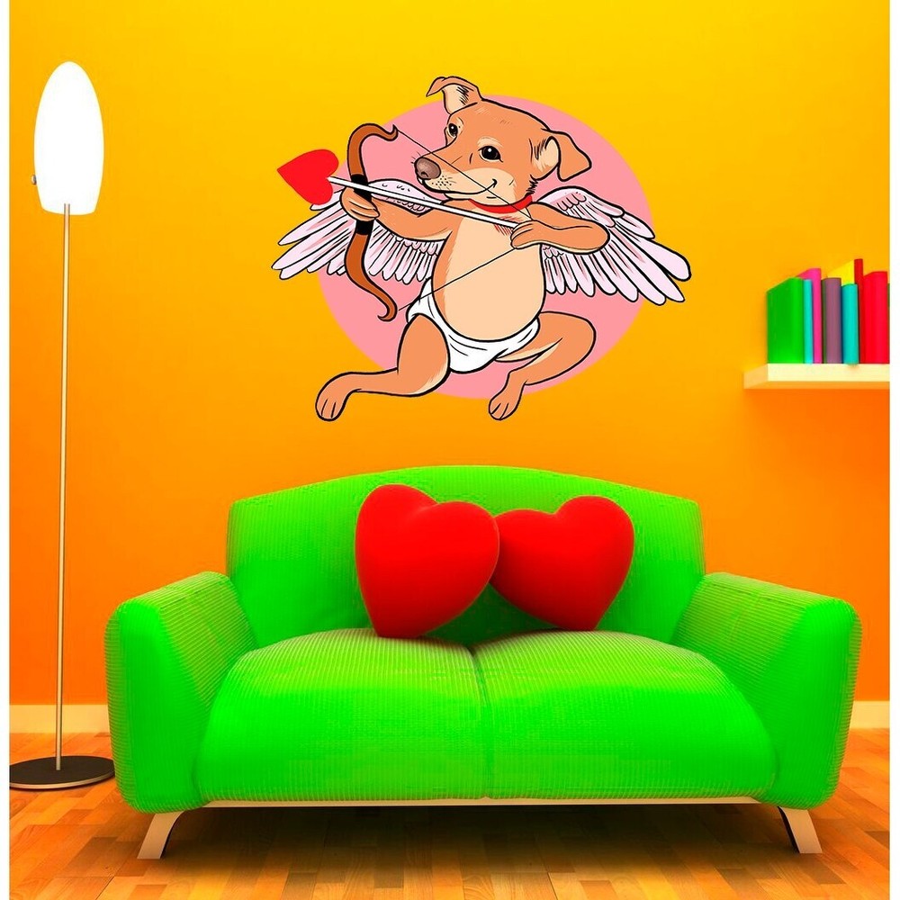 Cupid Dog Decal, Cupid Dog Sticker, Cupid Dog Wall Decor