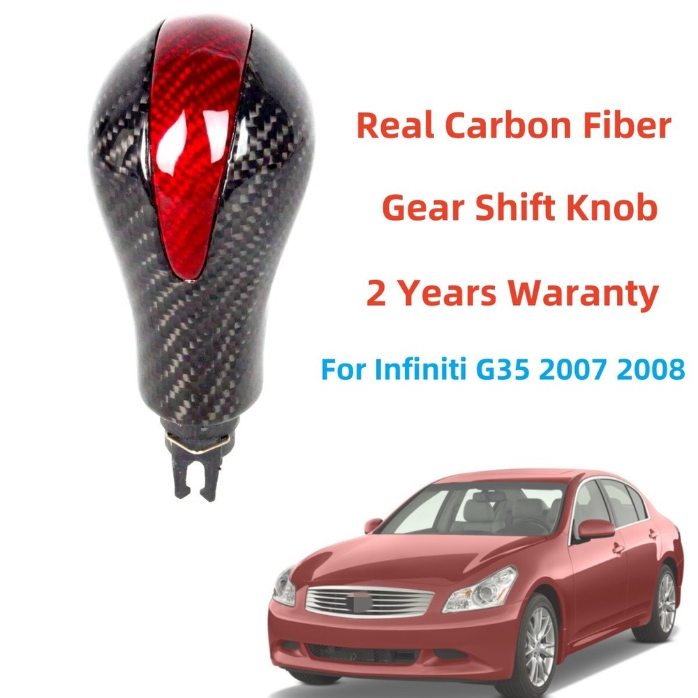 Real Carbon Fiber Automatic Gear Shift Knob For Infiniti G35 V35/CV35 2007 2008