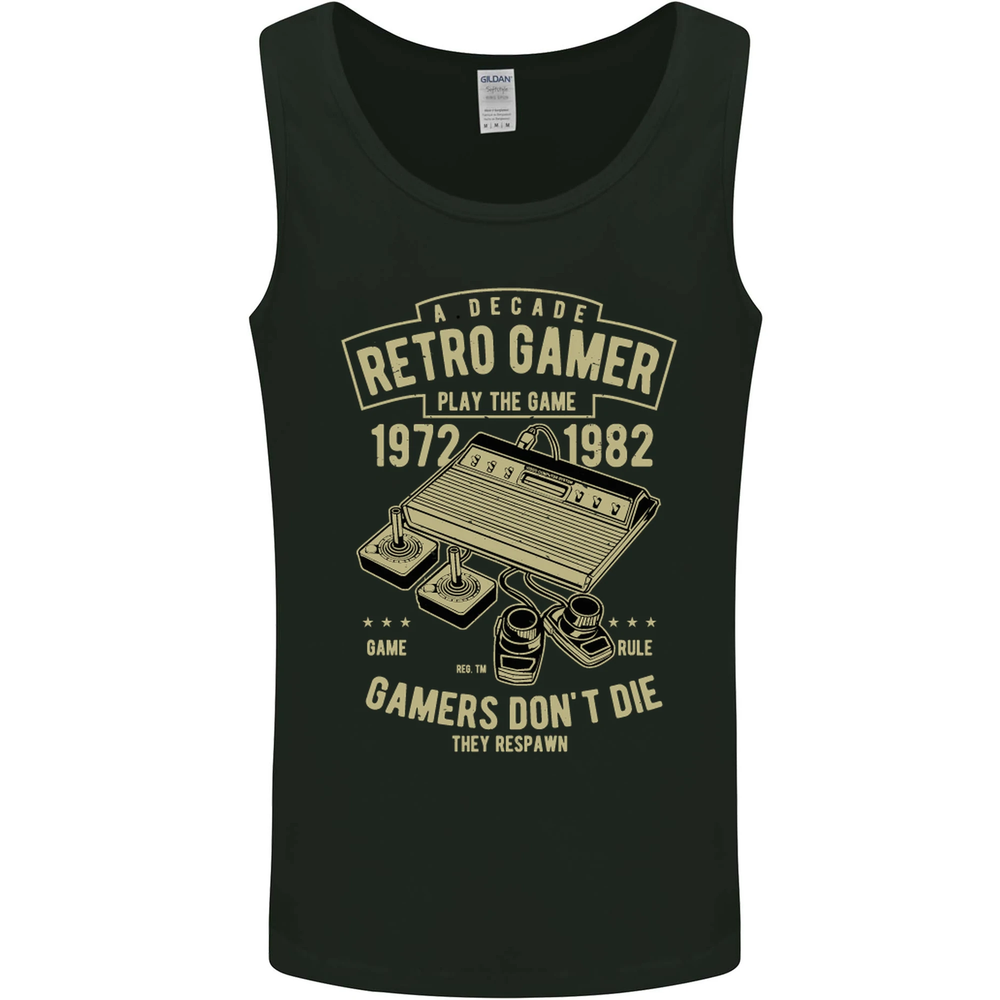 Retro Gamer Funny Gaming Mens Vest Tank Top