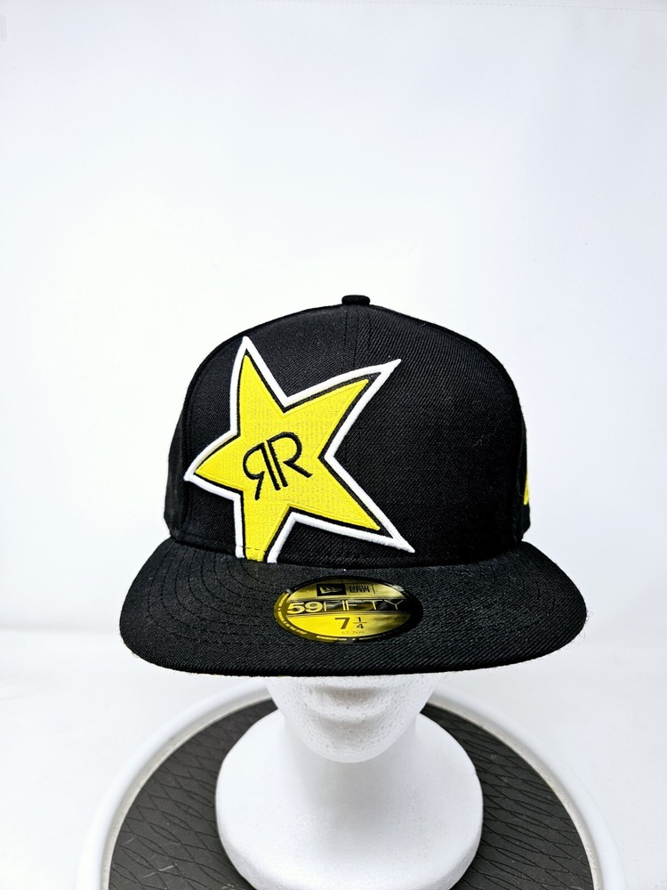 New Era 9Fifty Rock Star Energy Drink Fitted Hat Embroidered Logo NWOT 7 1/4