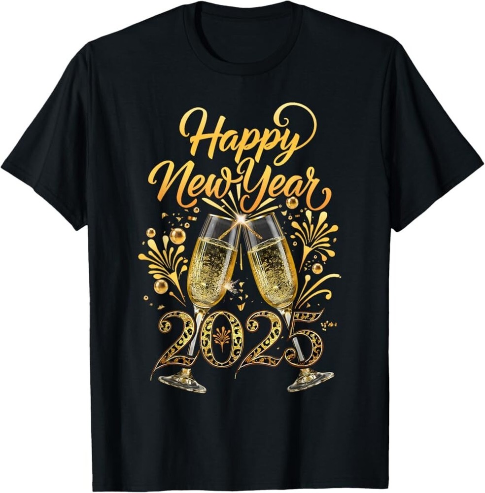 New Years Eve Party 2025 Happy New Year Fireworks T-Shirt, Not delivered by Xmas-image