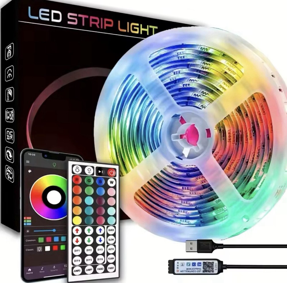 3.28ft to 100ft Smart LED Strip Lights with Remote and App Control
