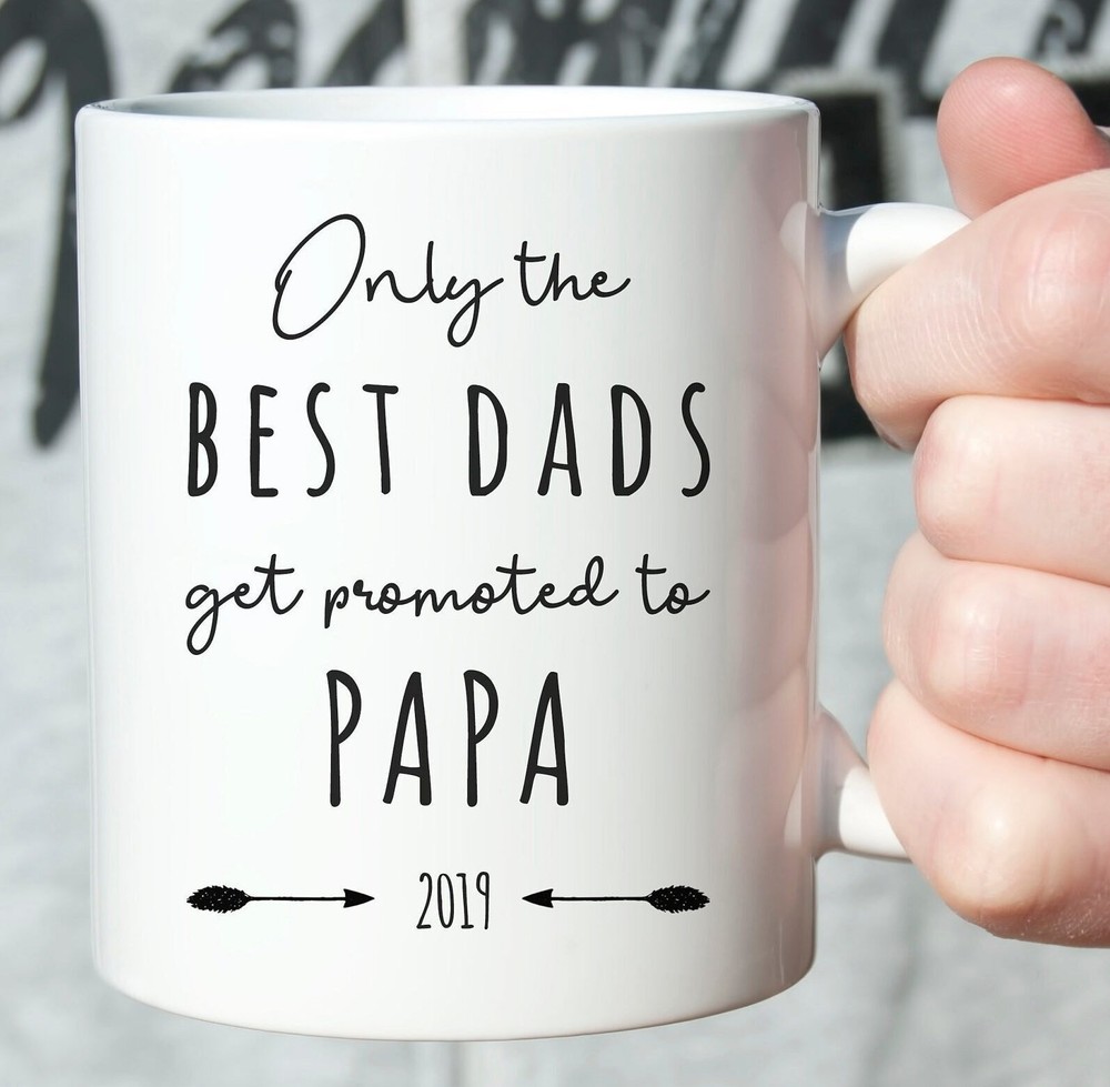 Personalised Papa Gift Promoted To Papa Coffee Mug Fathers Day Gift Idea For