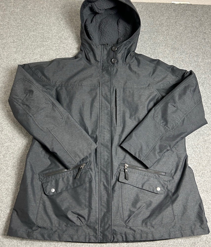 Columbia Hooded Insulated Full Zip Jacket Men's Size 2X gray Interchange