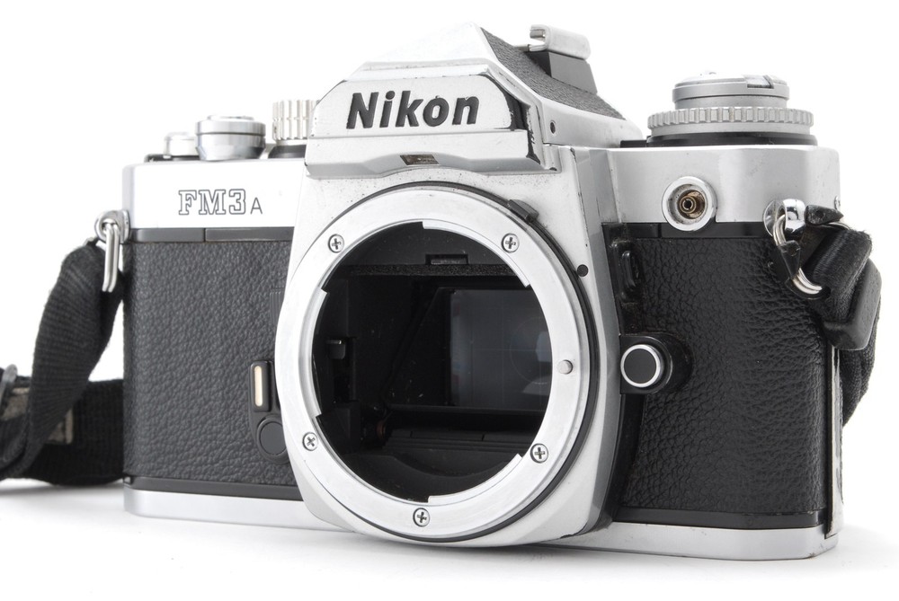 Nikon FM3A Silver 35mm SLR Film Camera Body Meter OK! [Near MINT] From JAPAN