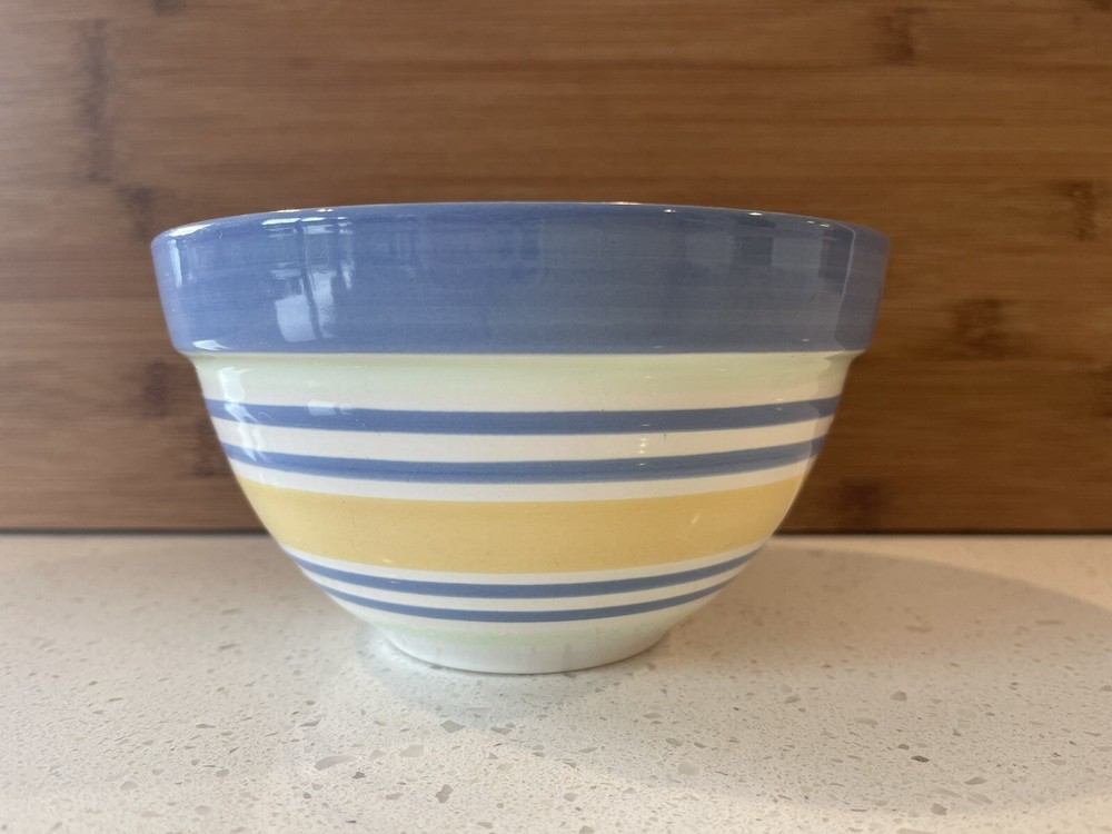 Pfaltzgraff Summer Breeze Blue Yellow Striped Cereal Soup Bowl