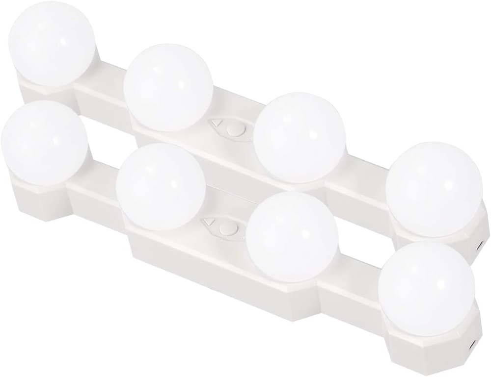 Portable Cordless LED Makeup Mirror with Adjustable Brightness and Color Temperature for Vanity Lighting