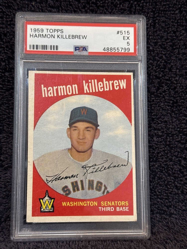VINTAGE 1959 Topps #515 Harmon Killebrew Card, Washington Senators, PSA 5, NICE!