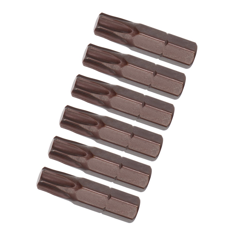 6pcs T35 Torx Bit Set - 1Inch x 1/4 Hex Shank Magnetic Screwdriver Bits