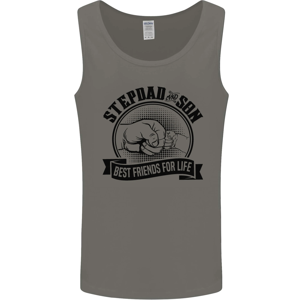 Stepdad & Son Best Friends Fathers Day Mens Vest Tank Top
