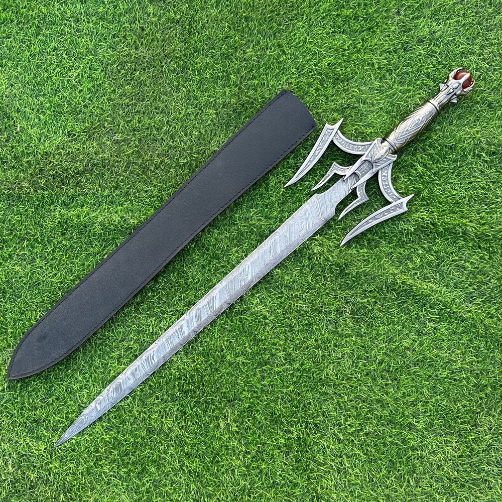 Handmade Authentic Damascus Steel Sword, Sharp Durable Collectible 11