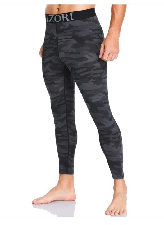 HZORI TechFit Mens L Training Tights Black All-Over Fit