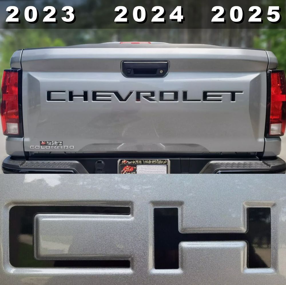 Gloss Black Raised Plastic Letters Inserts CHEVROLET COLORADO 2023-25 NOT VINYL