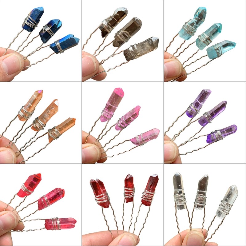 Europe America Women Natural Crystal Bridal Hairpin Hair Accessories