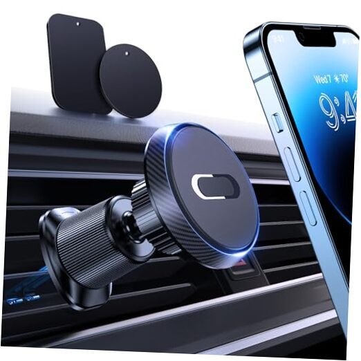 Miracase Black Magnetic Car Phone Holder Vent-Friendly No Obstruction