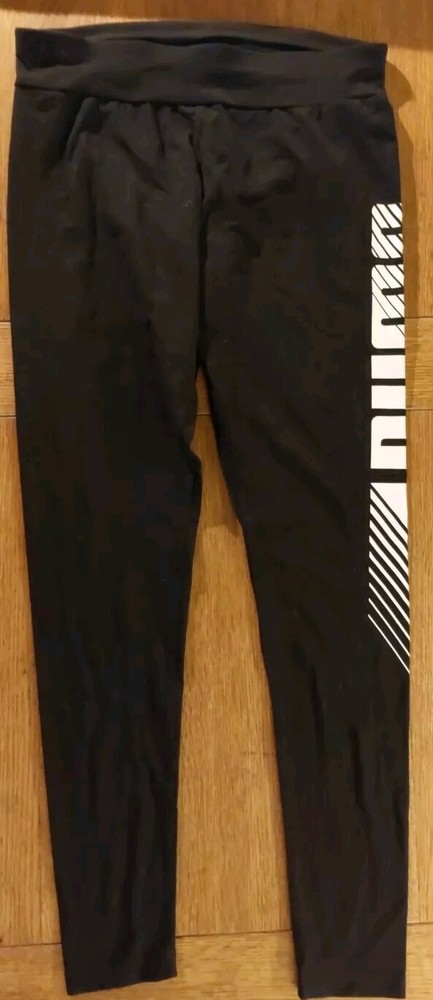 Ladies Black Puma Sports Leggings. Size M. New.