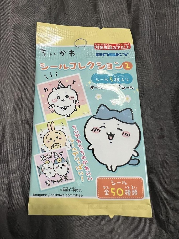 ENSKY Chiikawa Sticker Collection 2  50 Designs Random 5 Stickers per Pack