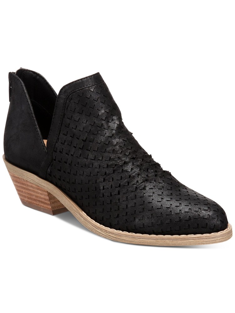 DOLCE VITA Womens Black V-Notch Cutouts Denzel Almond Toe Booties 9.5