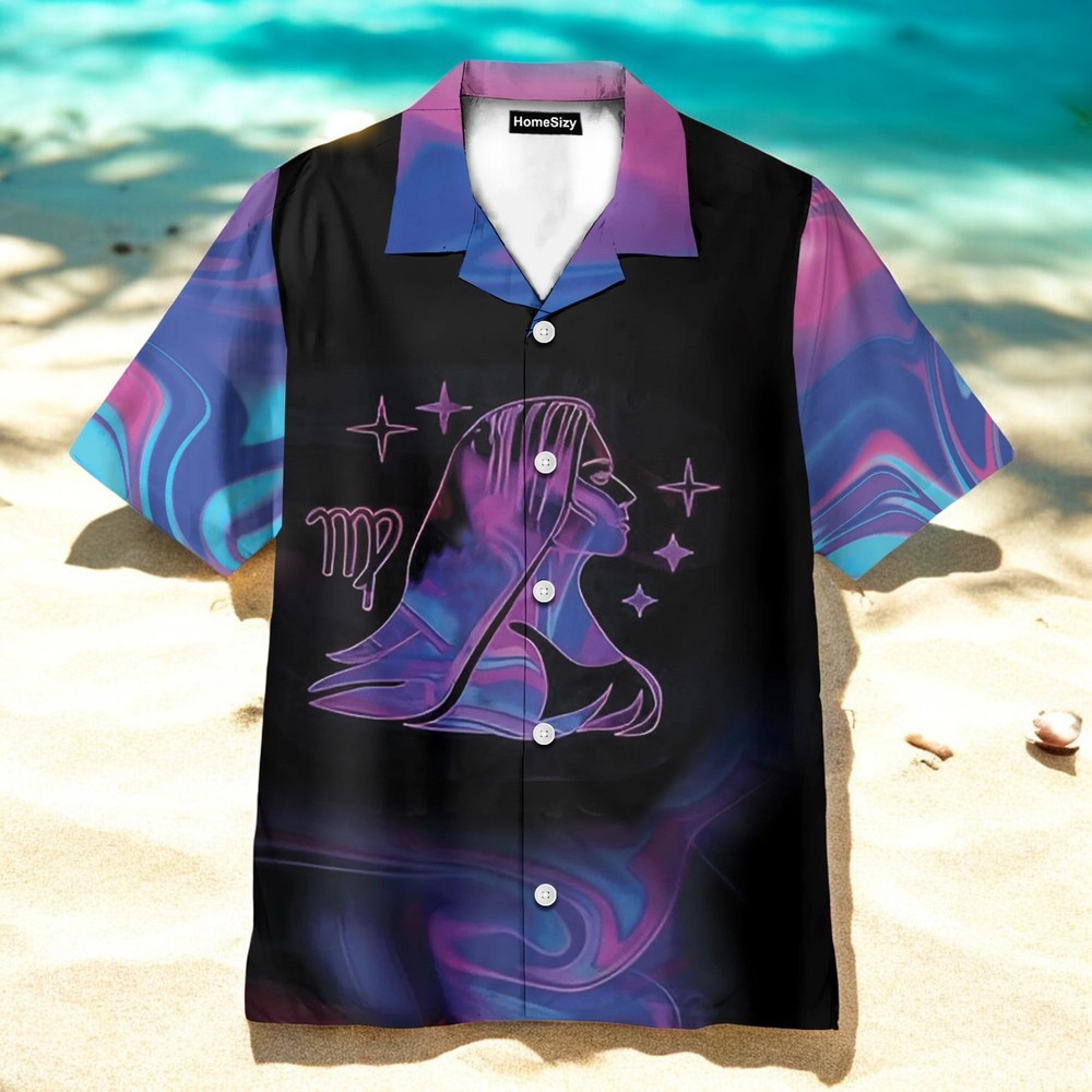Increíble Camisa Hawaiana Divertida Horóscopo Virgo Para Hombre Talla EE. UU. Estilo Verano