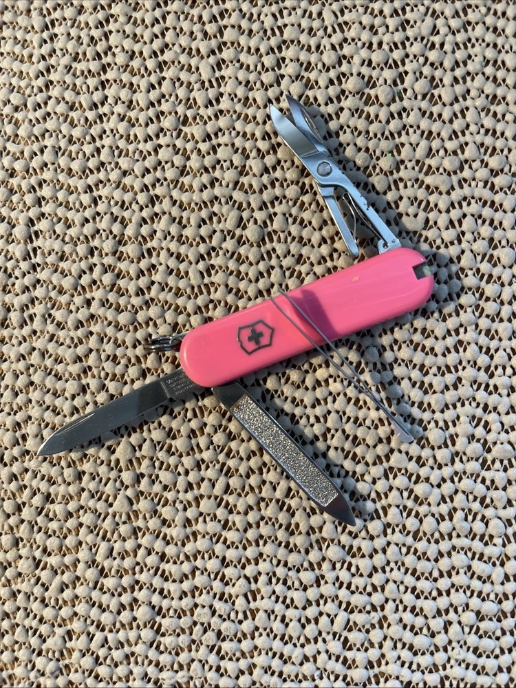 Pink Mini Swiss Army Knife Keychain Tool