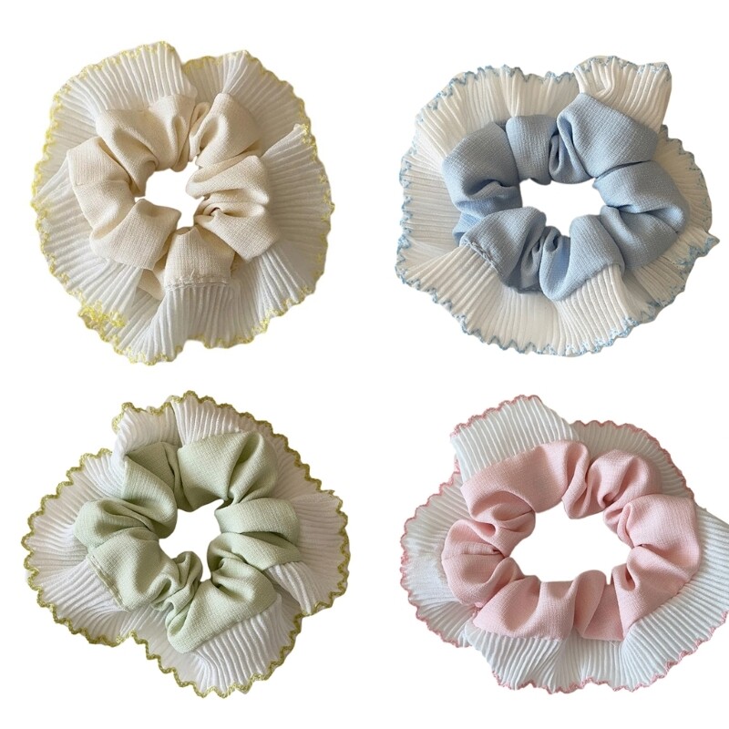 Large Soft Scrunchies for Women - Stretchy Hairbands & French Bobbles  
