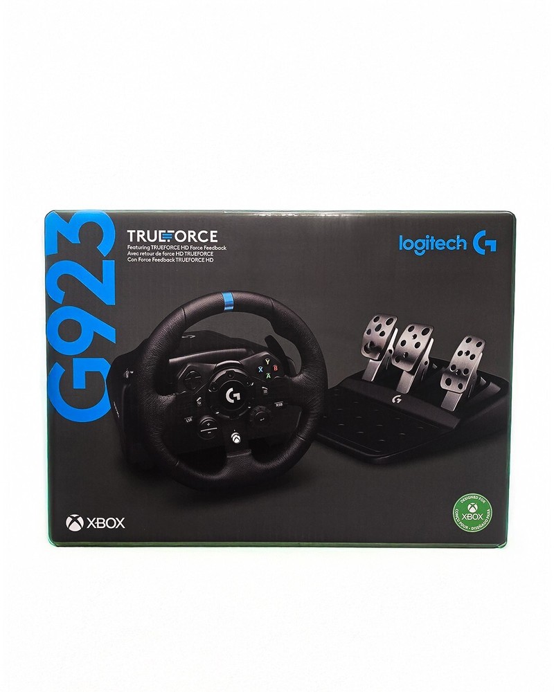 Logitech G923 Racing Wheel & Pedals for PC PS5 Xbox - Black