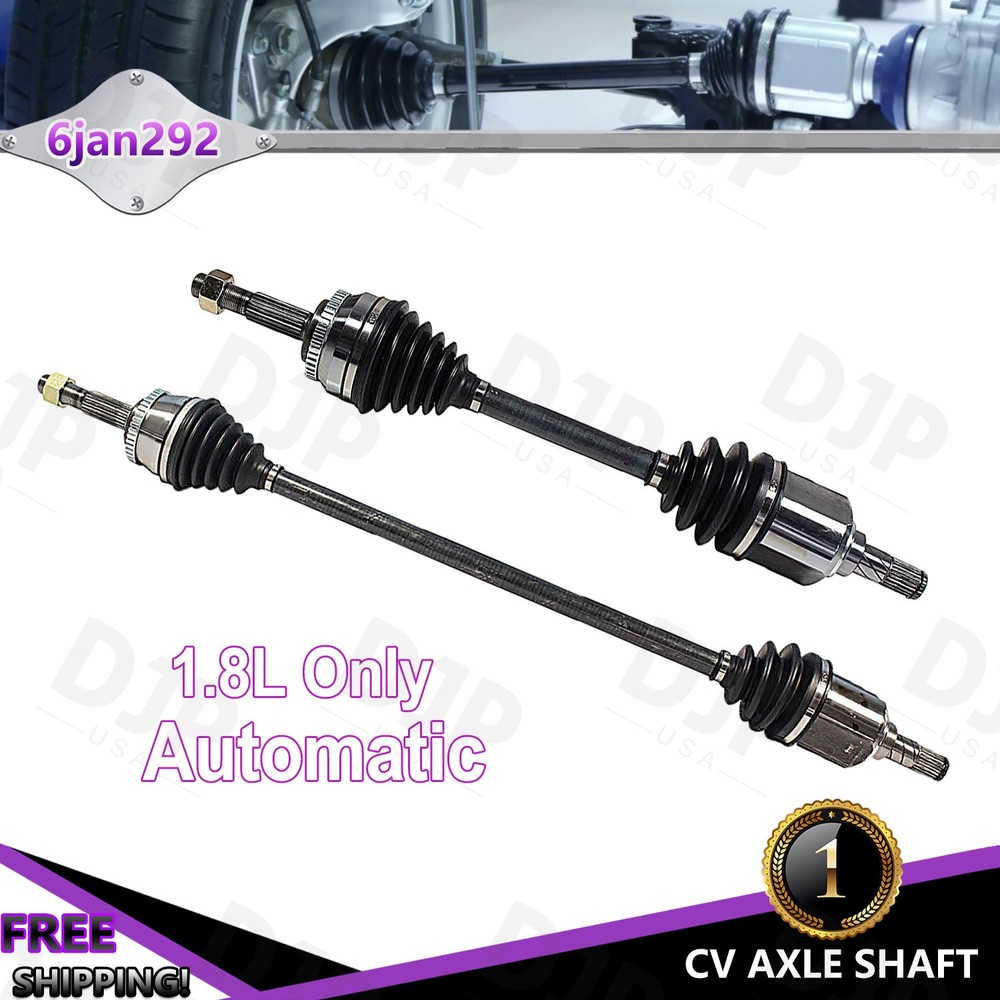 Front LH & RH Pair CV Axle Shaft for Nissan Sentra 1.8L Auto Trans 2000-2006