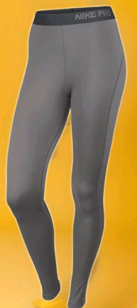 Nike Pro Women's Hyperwarm Tight Fit Training Tights Gray Compression! Size S