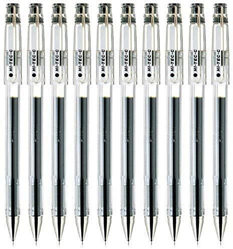 Pilot Hi-Tec-C 04 Gel Ink Pen, Ultra Fine Point 0.4mm, Black Ink, Value Set o...