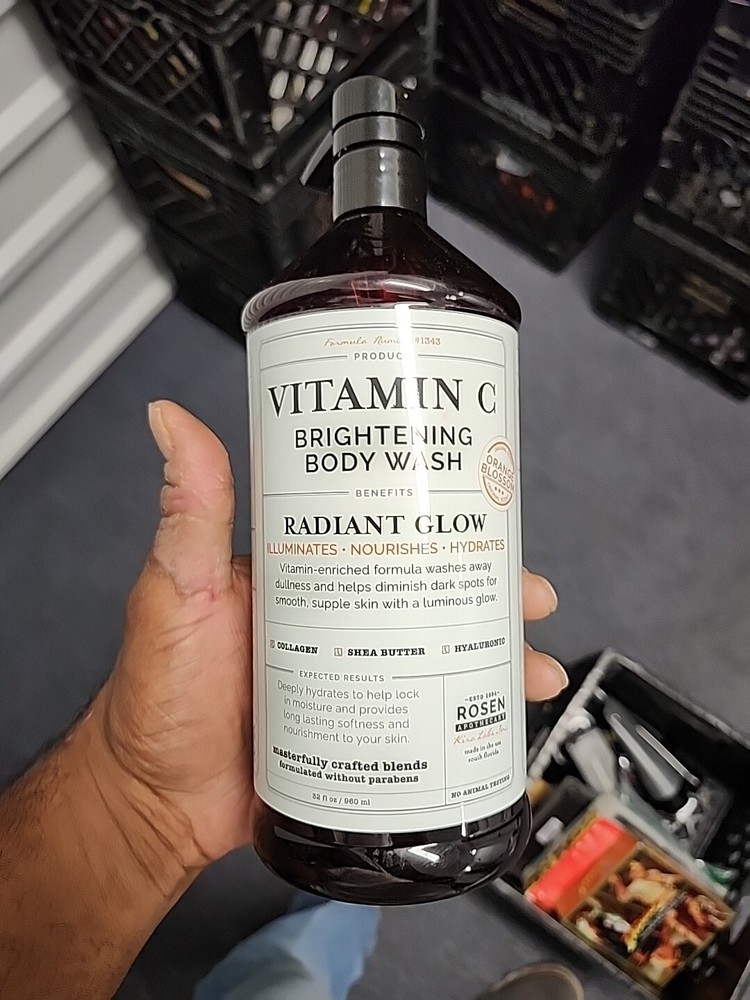 ROSEN APOTHECARY ~VITAMIN C COLLAGEN Brightening BODY WASH Orange Blossom 960ml