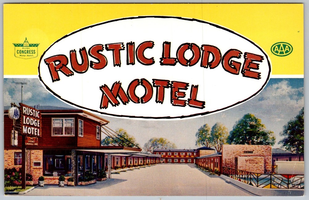 Vtg Postcard Rustic Lodge Motel New Orleans, LA 1950s