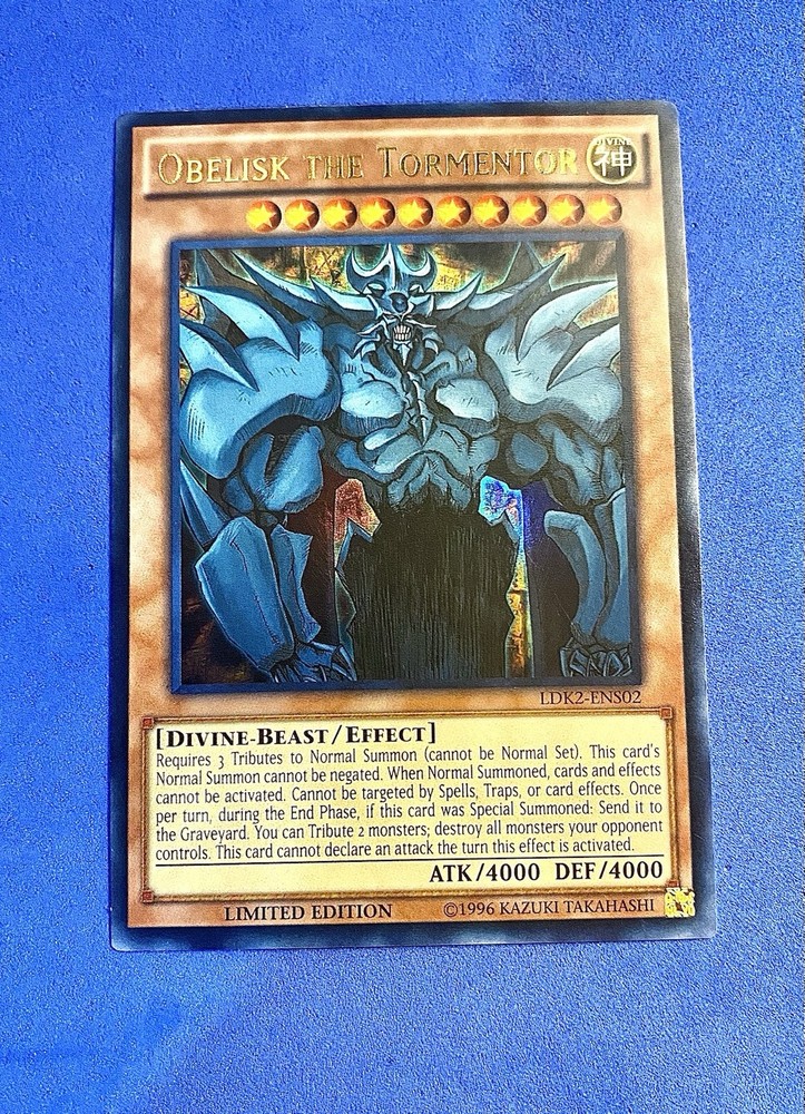 Yugioh Obelisk the Tormentor LDK2-ENS02 Ultra Rare Limited Edition NM