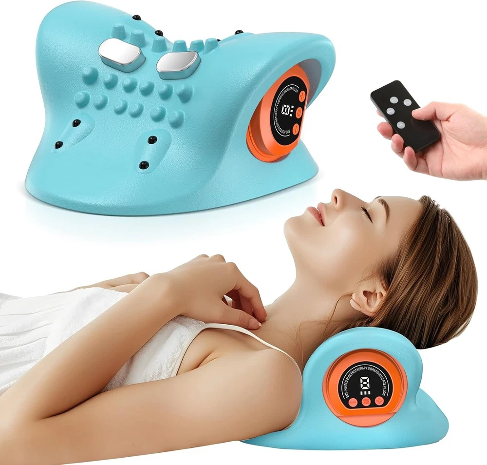 EMS Massager Neck Relaxer Portable IR pulse Shiatsu Massage Pillow Cervical