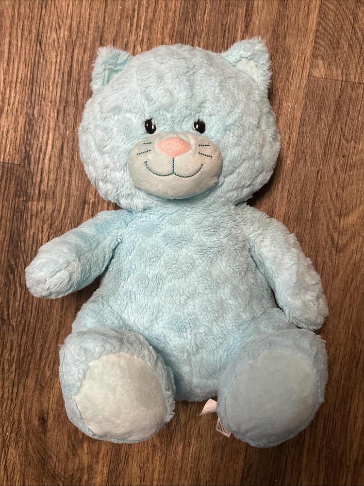 Spark Create Imagine 15in Aqua Teal Blue Kitty Cat Soft Plush Toy
