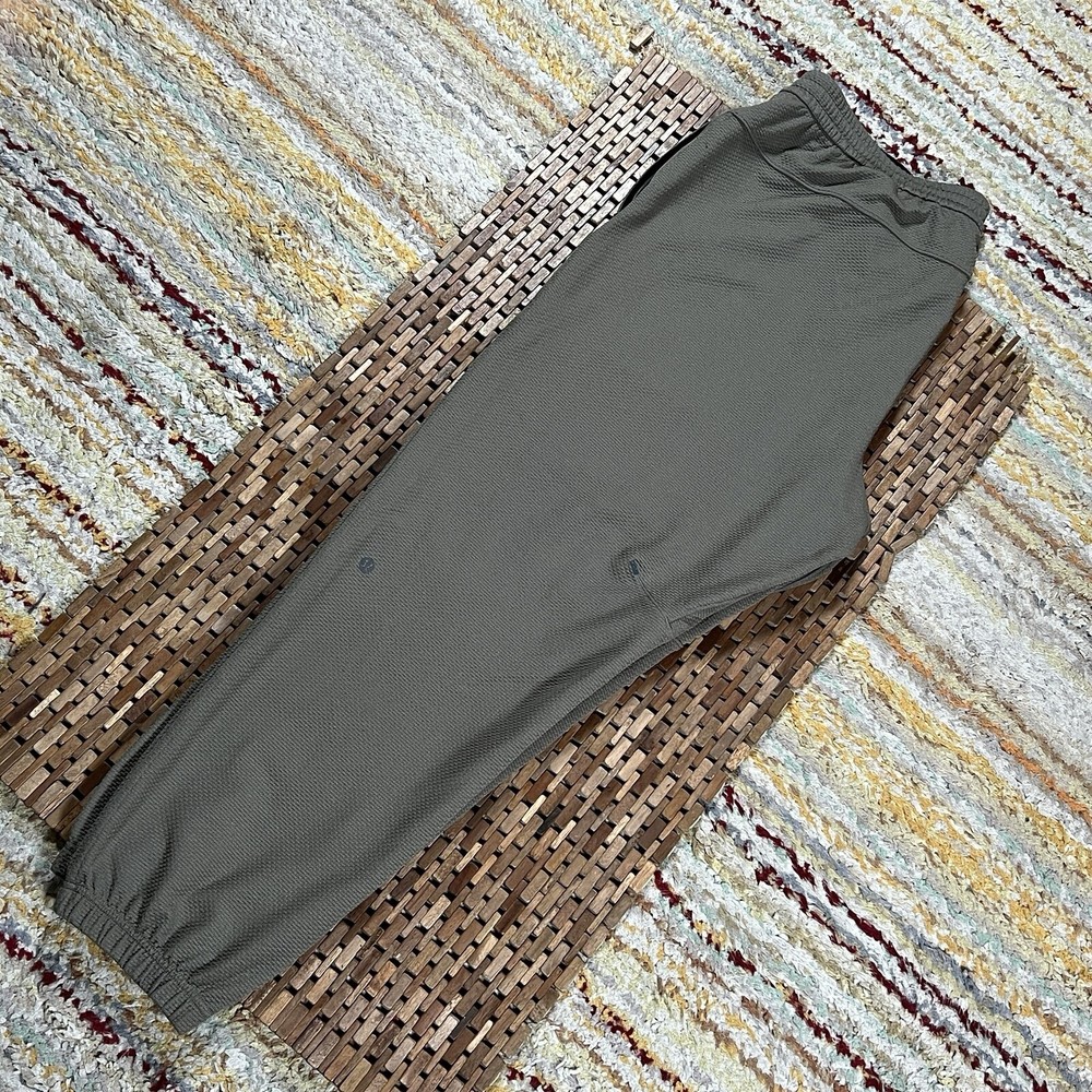 Lululemon At Ease Textured Jogger Pants Green Mens Size XXL