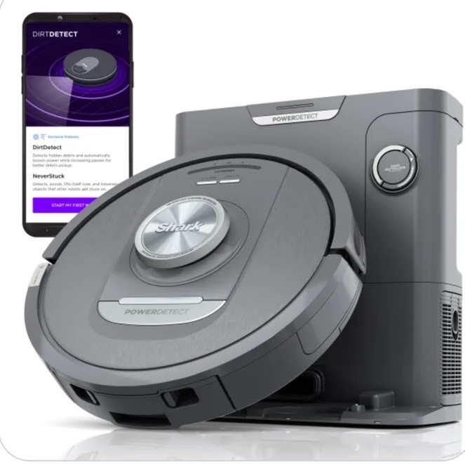 Shark PowerDetect Robot Vacuum in Black - AV2820AE Model