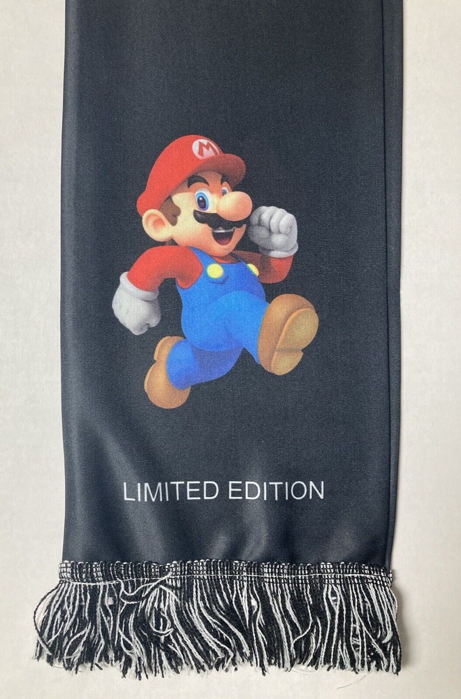 Nintendo Super Mario Bros. Mario Scarf Limited Edition Promo Item Black New